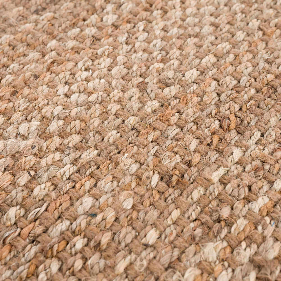 Handwoven tan ﻿Contemporary Solid Natural fiber jute area rug - The Rug Decor