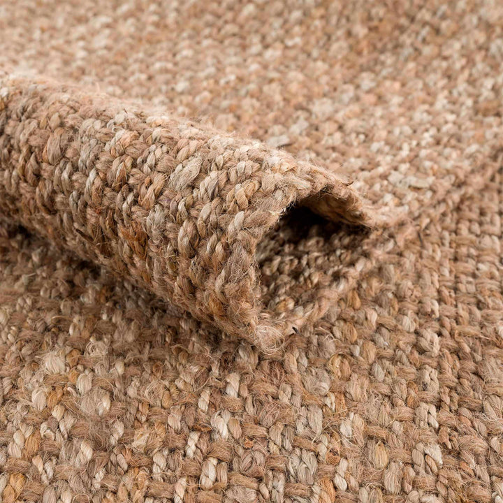 Handwoven tan ﻿Contemporary Solid Natural fiber jute area rug - The Rug Decor