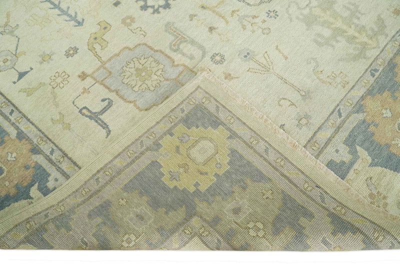 Ivory, Beige and Gray 8x10, 6x9, 4x6 Hand Knotted Traditional Persian Oushak Wool Rug | AC4 - The Rug Decor