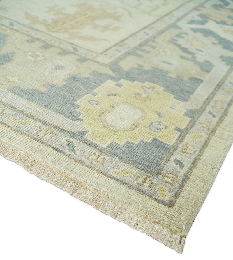 Ivory, Beige and Gray 8x10, 6x9, 4x6 Hand Knotted Traditional Persian Oushak Wool Rug | AC4 - The Rug Decor