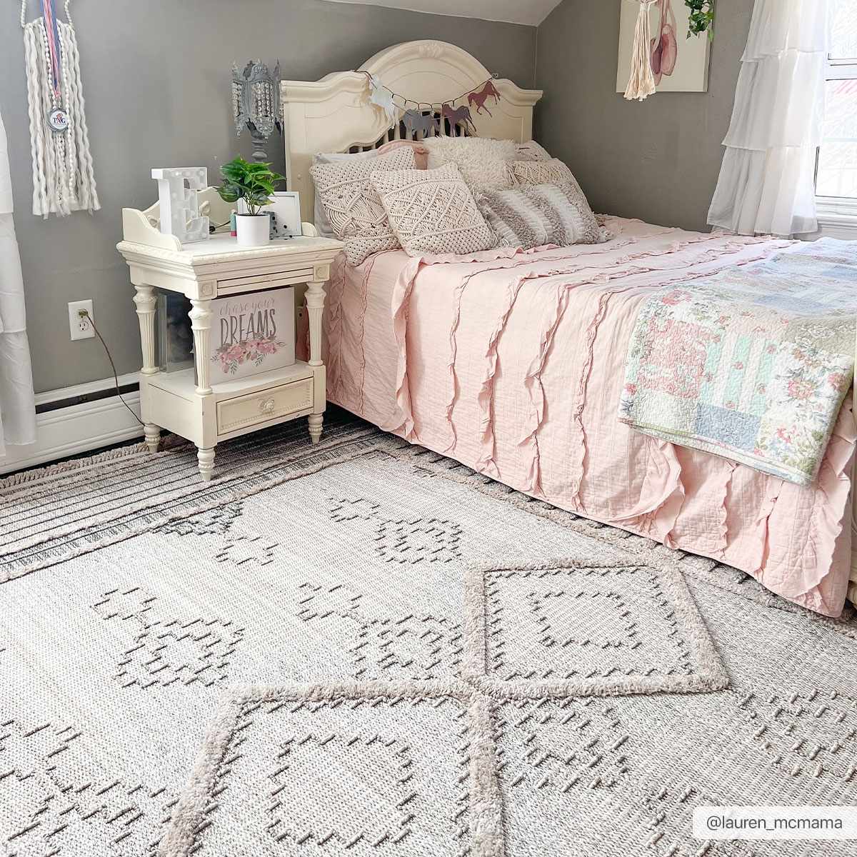 Ivory, Brown and charcoal Flatwoven Knit design Geometrical Carved Texture Area Rug - The Rug Decor