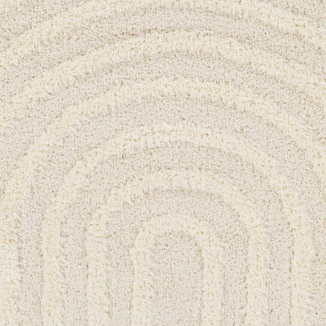 Ivory Modern Geometrical High Low Texture Plush Pile Moroccan Style area Rug - The Rug Decor