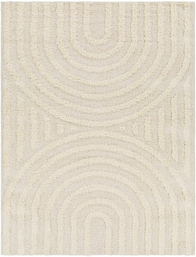 Ivory Modern Geometrical High Low Texture Plush Pile Moroccan Style area Rug - The Rug Decor