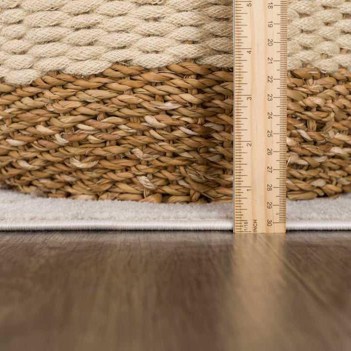 Light peach and Gold Tribal Design Contemporary Area Rug - The Rug Decor