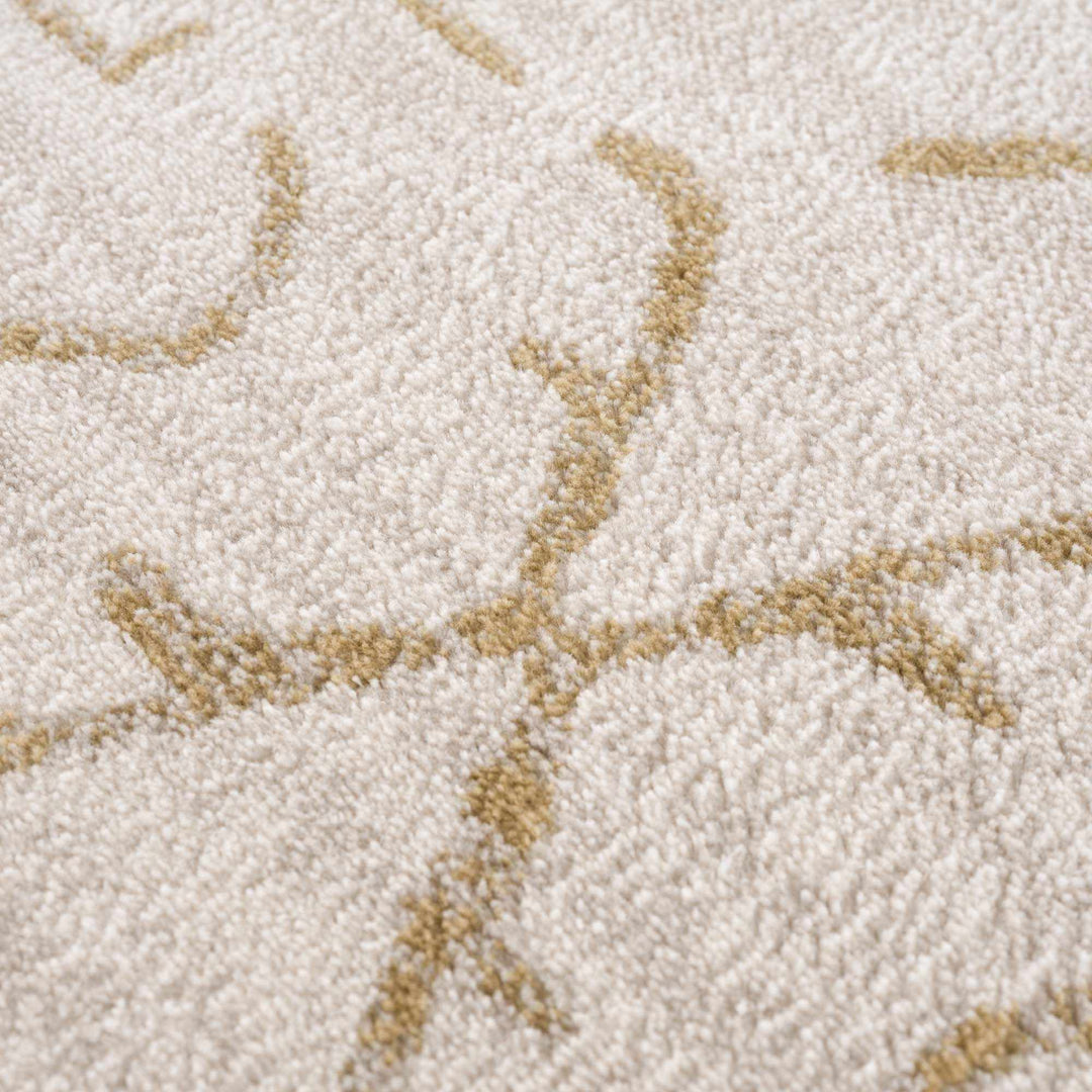 Light peach and Gold Tribal Design Contemporary Area Rug - The Rug Decor