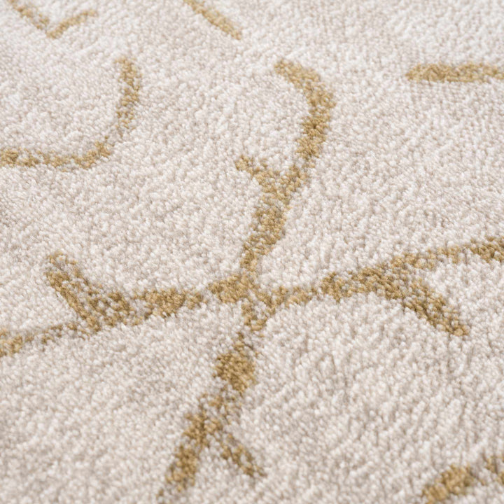 Light peach and Gold Tribal Design Contemporary Area Rug - The Rug Decor