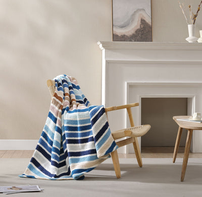 Lightweight, Cozy, and Modern Stripes Chevron Throw Blanket - The Rug Decor