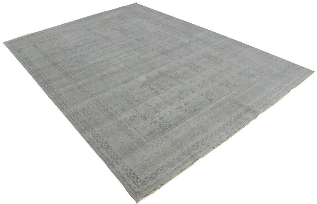 Luxury Hand knotted Wool 8x10 Gray Area Rug | EMP4 - The Rug Decor
