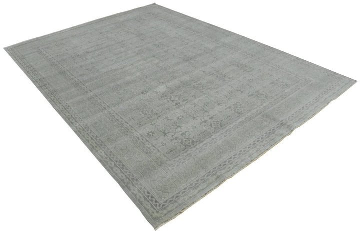 Luxury Hand knotted Wool 8x10 Gray Area Rug | EMP4 - The Rug Decor