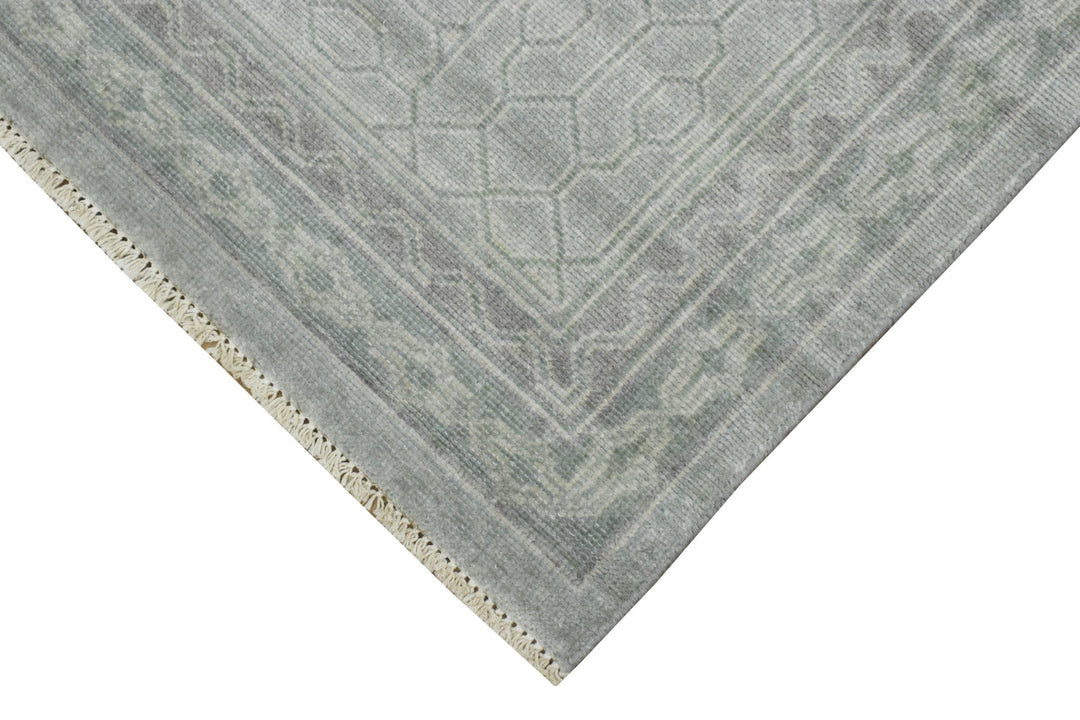Luxury Hand knotted Wool 8x10 Gray Area Rug | EMP4 - The Rug Decor