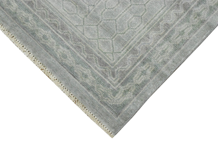 Luxury Hand knotted Wool 8x10 Gray Area Rug | EMP4 - The Rug Decor