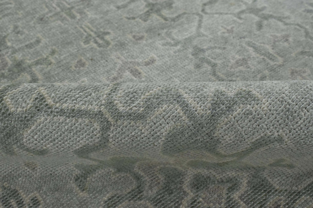 Luxury Hand knotted Wool 8x10 Gray Area Rug | EMP4 - The Rug Decor