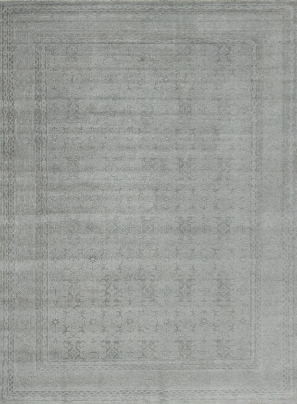 Luxury Hand knotted Wool 8x10 Gray Area Rug | EMP4 - The Rug Decor