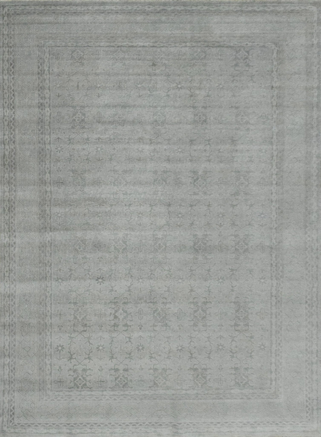 Luxury Hand knotted Wool 8x10 Gray Area Rug | EMP4 - The Rug Decor