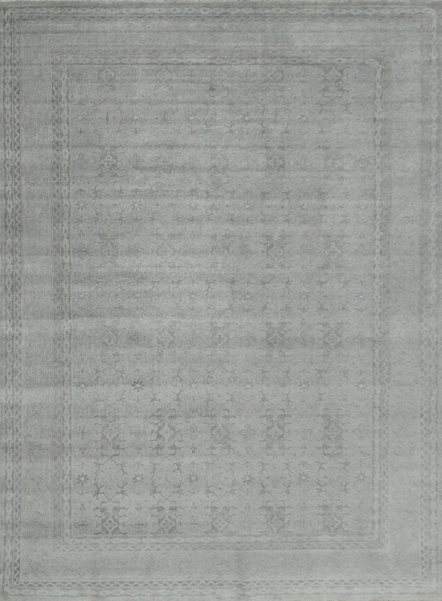 Luxury Hand knotted Wool 8x10 Gray Area Rug | EMP4 - The Rug Decor