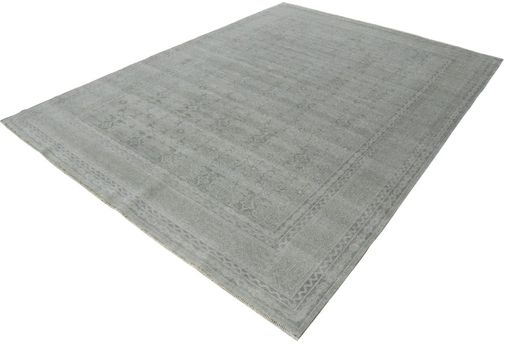 Luxury Hand knotted Wool 8x10 Gray Area Rug | EMP4 - The Rug Decor