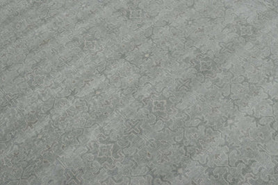 Luxury Hand knotted Wool 8x10 Gray Area Rug | EMP4 - The Rug Decor