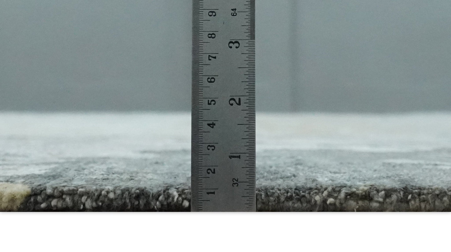 Modern Abstract 8x10 Beige, Ivory and Gray Hand Knotted Bamboo Silk and Wool Area Rug | AE15810 - The Rug Decor