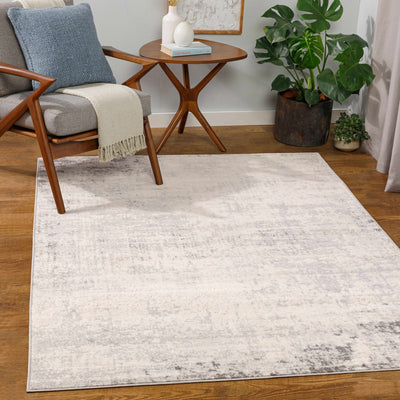 Modern Abstract Beige, Silver and Charcoal Multi Size Area Rug - The Rug Decor