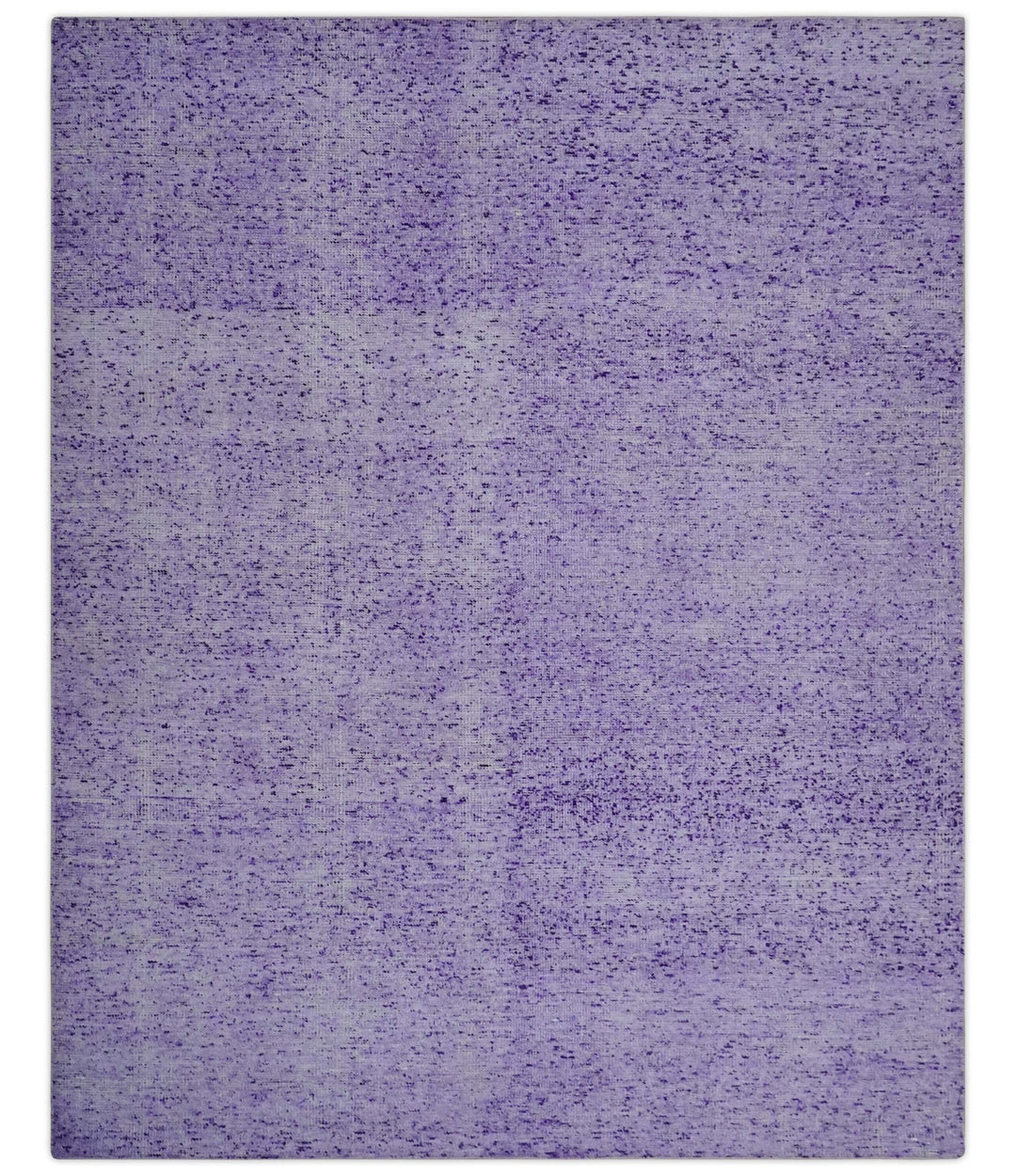 Modern Abstract Purple and Silver Hand knotted 8x10 Woven Art Silk Area Rug - The Rug Decor