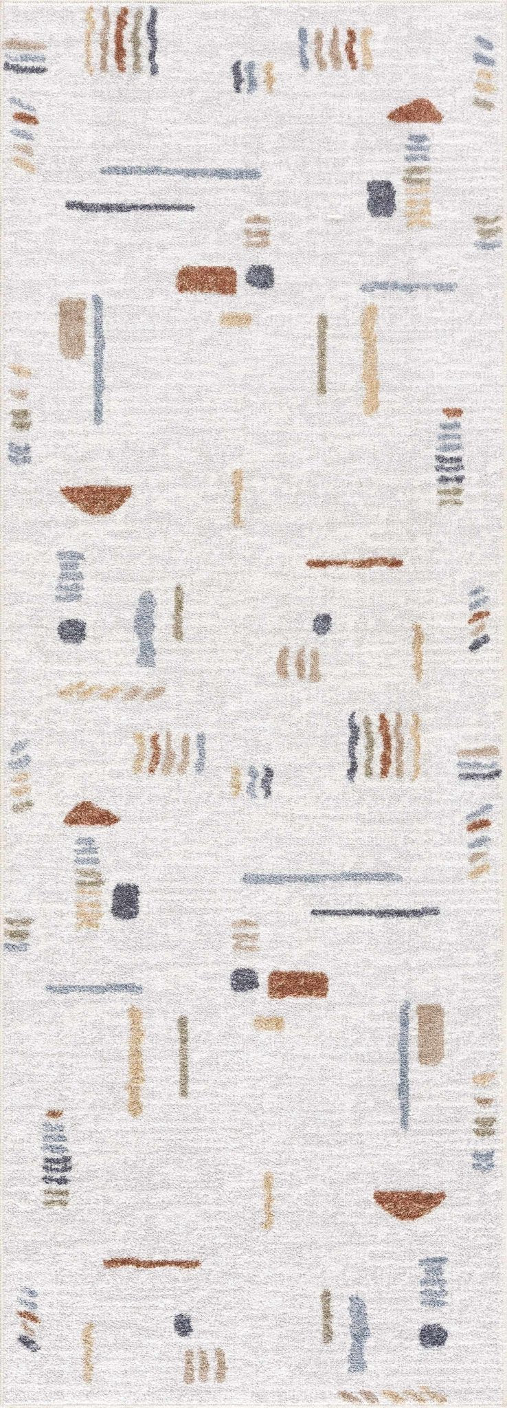 Modern Art Design Machine Woven Multicolor Machine Washable Rug - The Rug Decor
