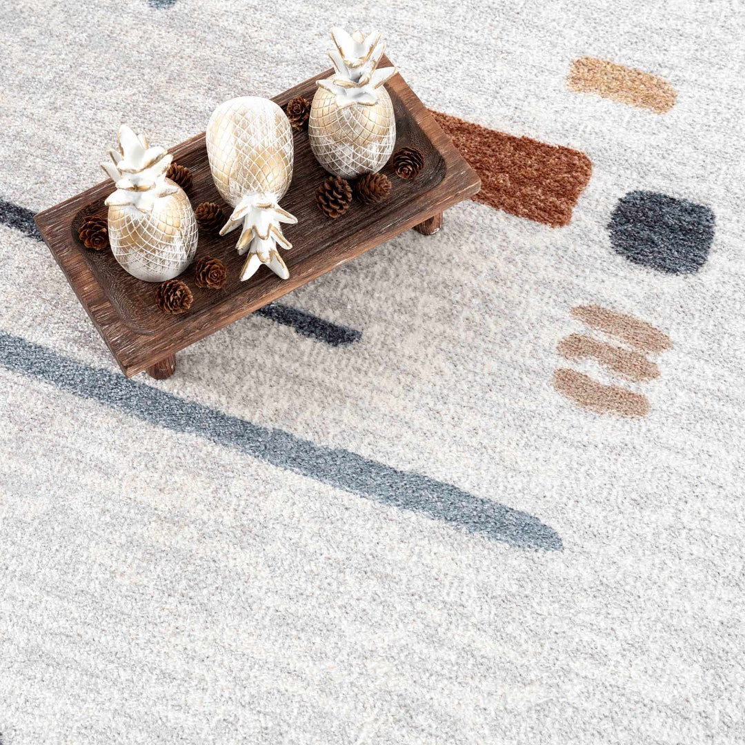 Modern Art Design Machine Woven Multicolor Machine Washable Rug - The Rug Decor