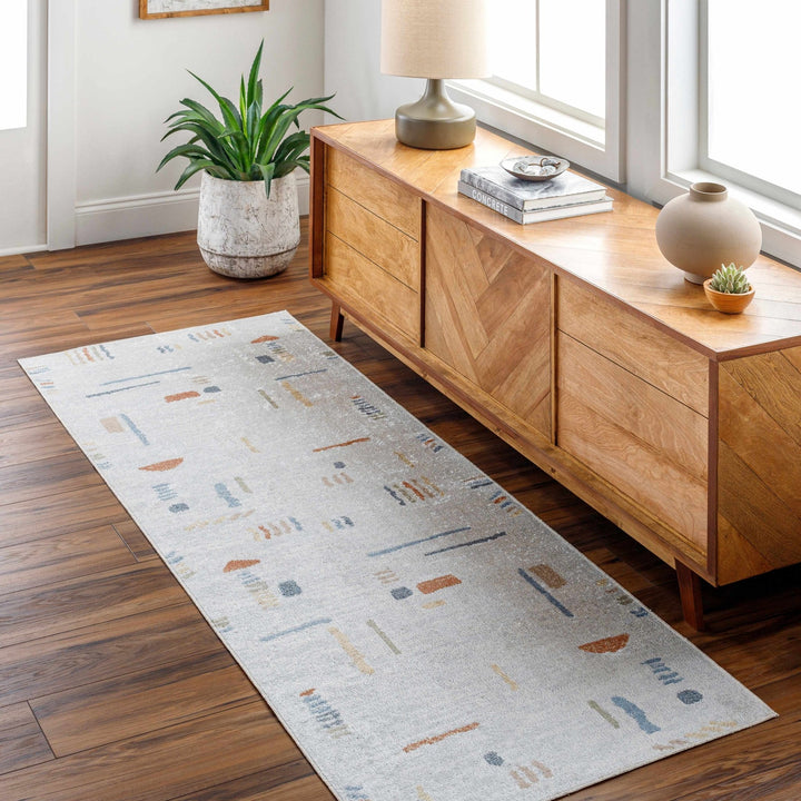 Modern Art Design Machine Woven Multicolor Machine Washable Rug - The Rug Decor