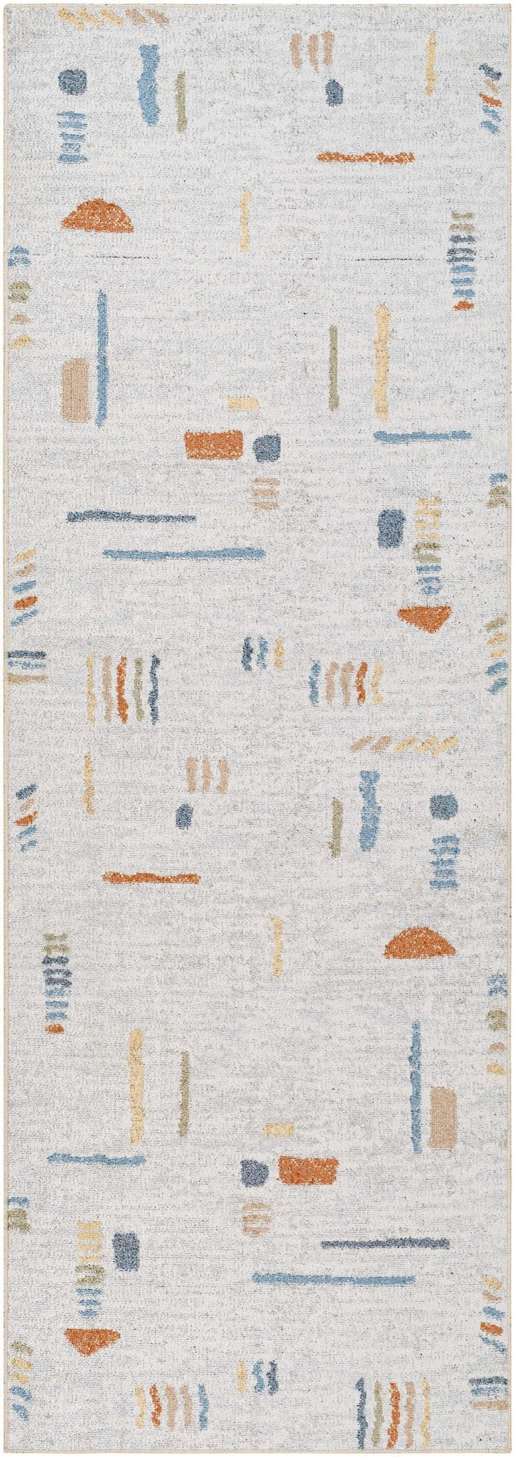 Modern Art Design Machine Woven Multicolor Machine Washable Rug - The Rug Decor