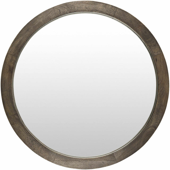 Modern Brown Ring Wall Mirror Perfect For Home Decor - The Rug Decor