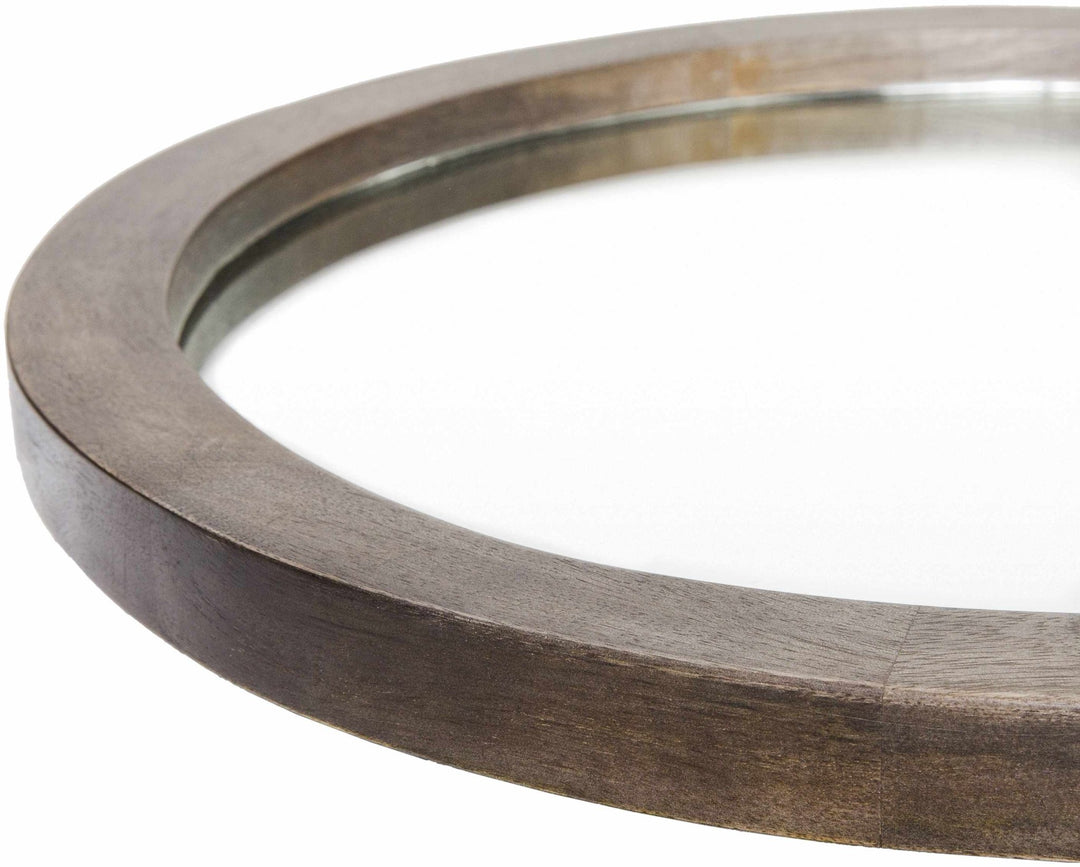 Modern Brown Ring Wall Mirror Perfect For Home Decor - The Rug Decor
