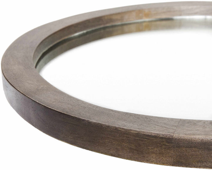 Modern Brown Ring Wall Mirror Perfect For Home Decor - The Rug Decor