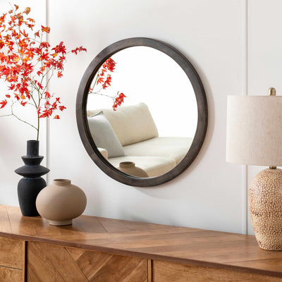 Modern Brown Ring Wall Mirror Perfect For Home Decor - The Rug Decor