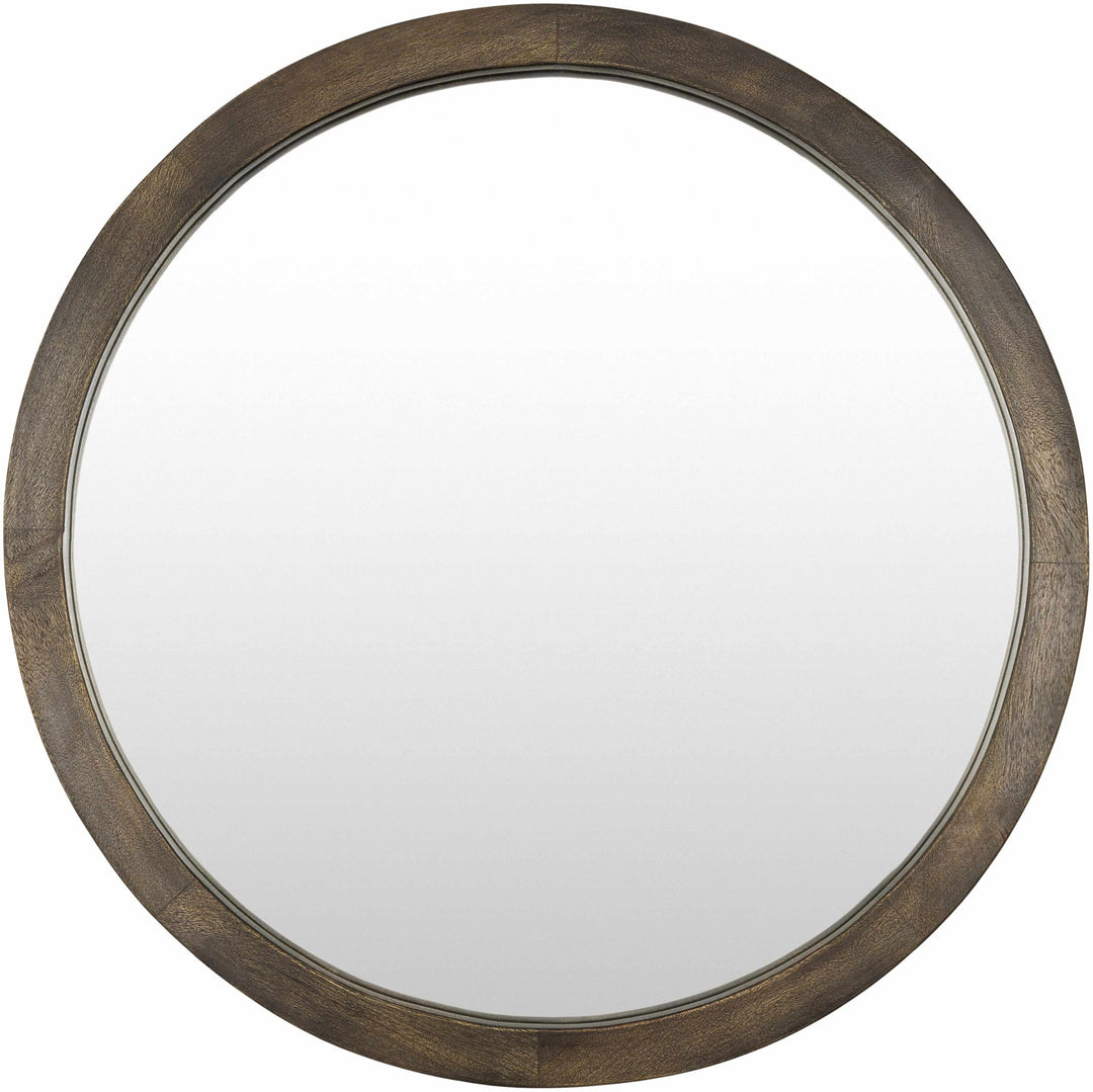 Modern Brown Ring Wall Mirror Perfect For Home Decor - The Rug Decor