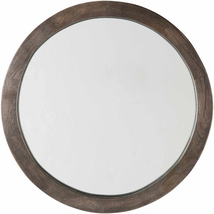 Modern Brown Ring Wall Mirror Perfect For Home Decor - The Rug Decor