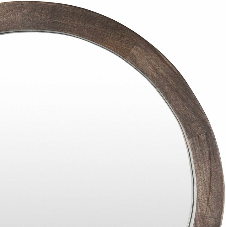 Modern Brown Ring Wall Mirror Perfect For Home Decor - The Rug Decor
