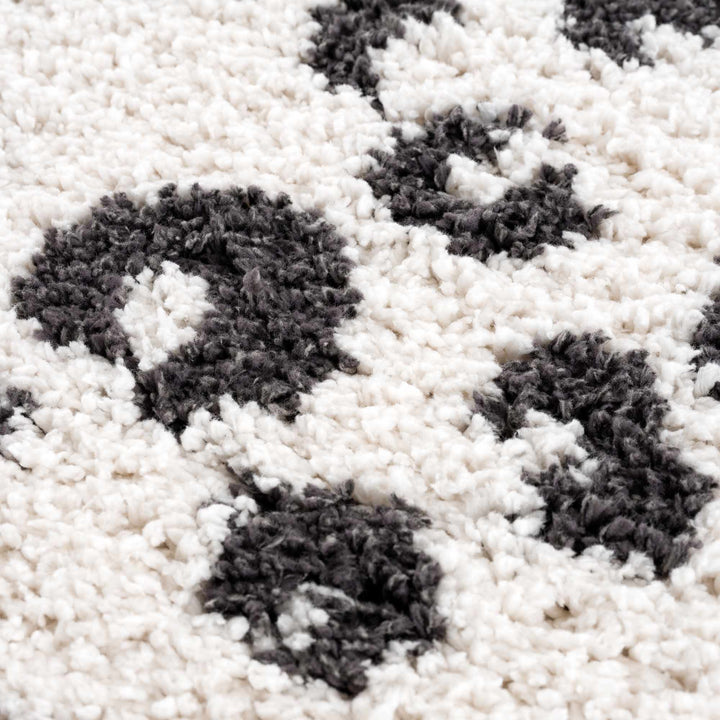Modern Contemporary Antelope Ivory and Black Plush pile Area Rug - The Rug Decor