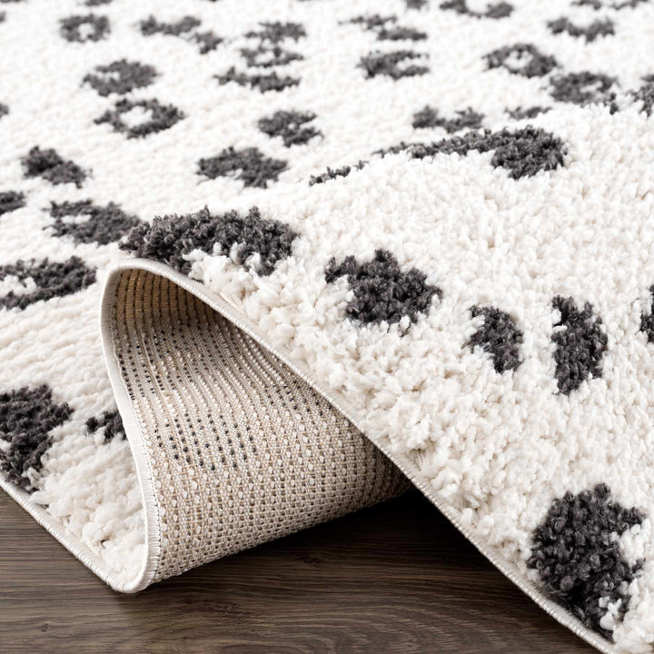 Modern Contemporary Antelope Ivory and Black Plush pile Area Rug - The Rug Decor