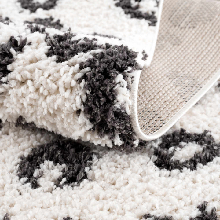 Modern Contemporary Antelope Ivory and Black Plush pile Area Rug - The Rug Decor