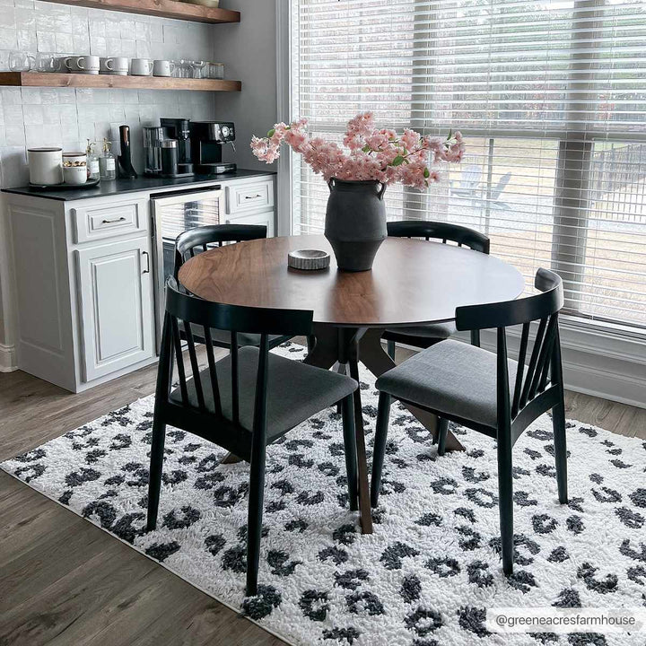 Modern Contemporary Antelope Ivory and Black Plush pile Area Rug - The Rug Decor
