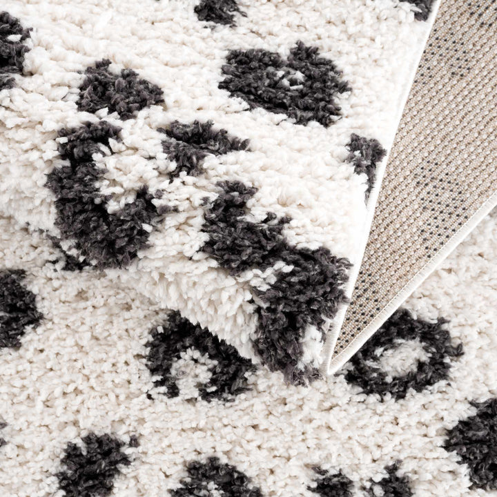Modern Contemporary Antelope Ivory and Black Plush pile Area Rug - The Rug Decor