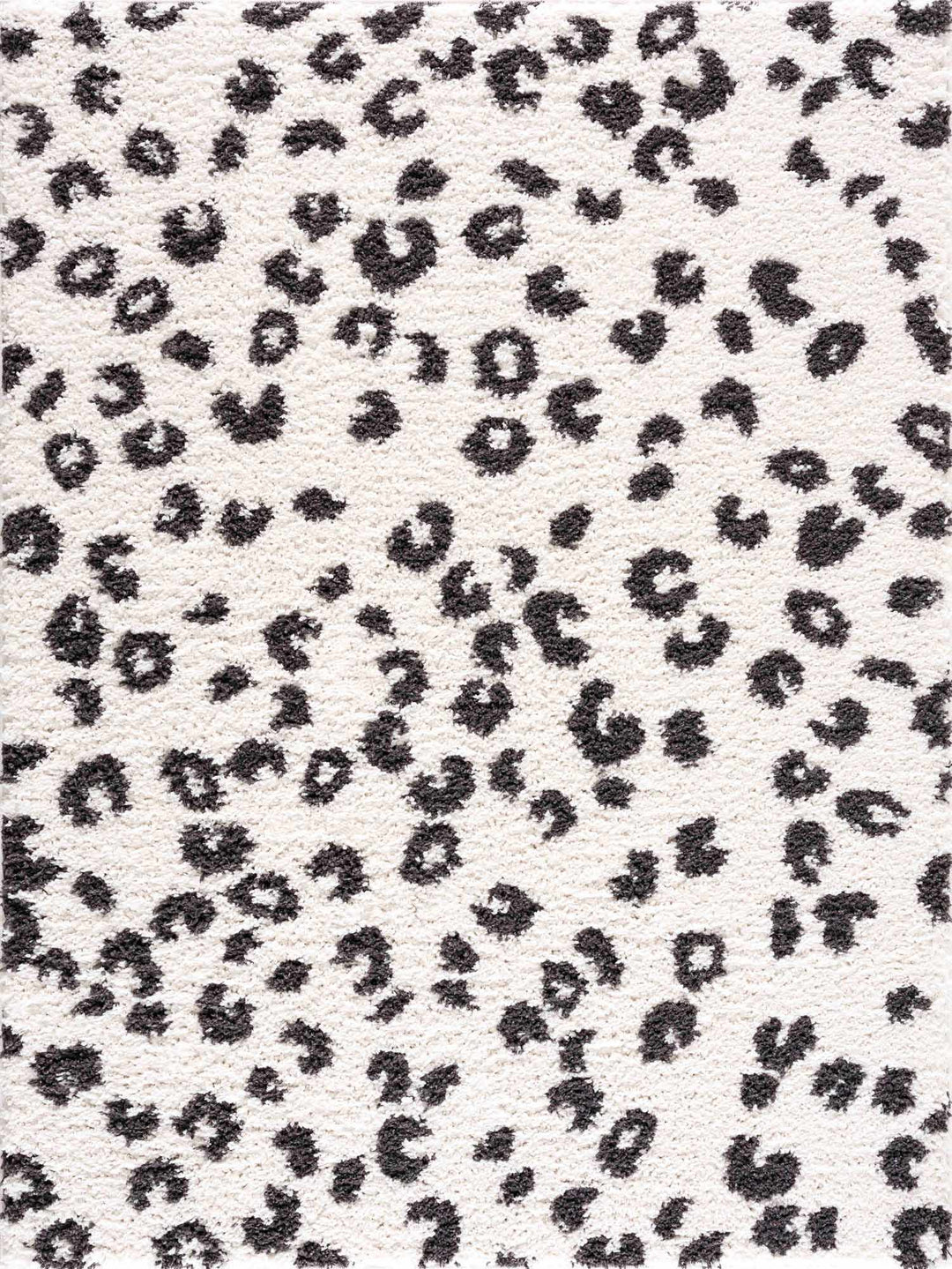 Modern Contemporary Antelope Ivory and Black Plush pile Area Rug - The Rug Decor