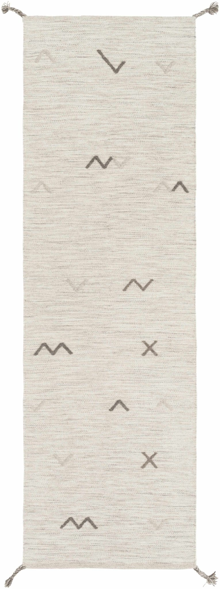 Modern Contemporary Beige and Brown Hand Woven Tribal design wool Area Rug - The Rug Decor