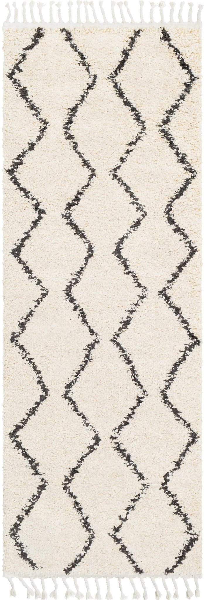 Modern Contemporary Beige and Charcoal Plush Pile Multi size Area Rug - The Rug Decor