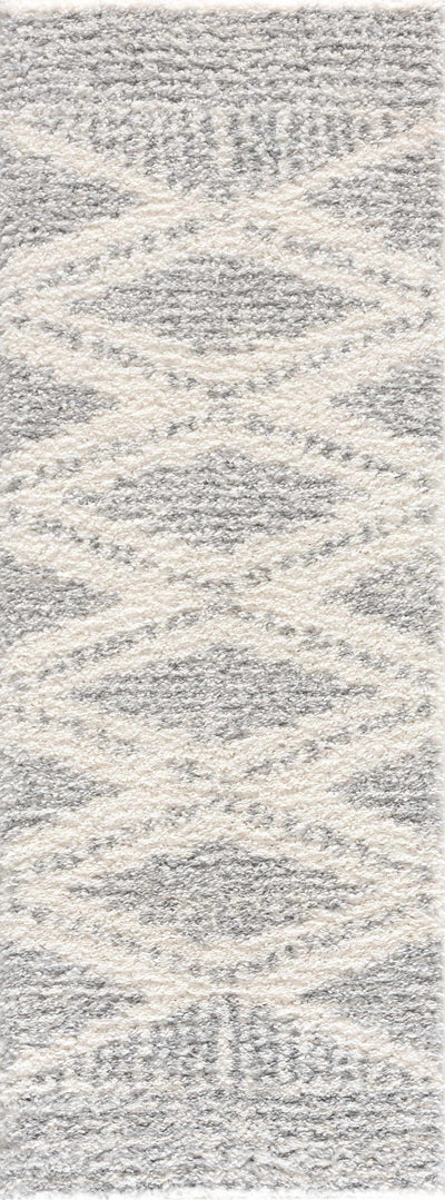 Modern Contemporary Beige and Gray Geometric Design Plush pile Area Rug - The Rug Decor