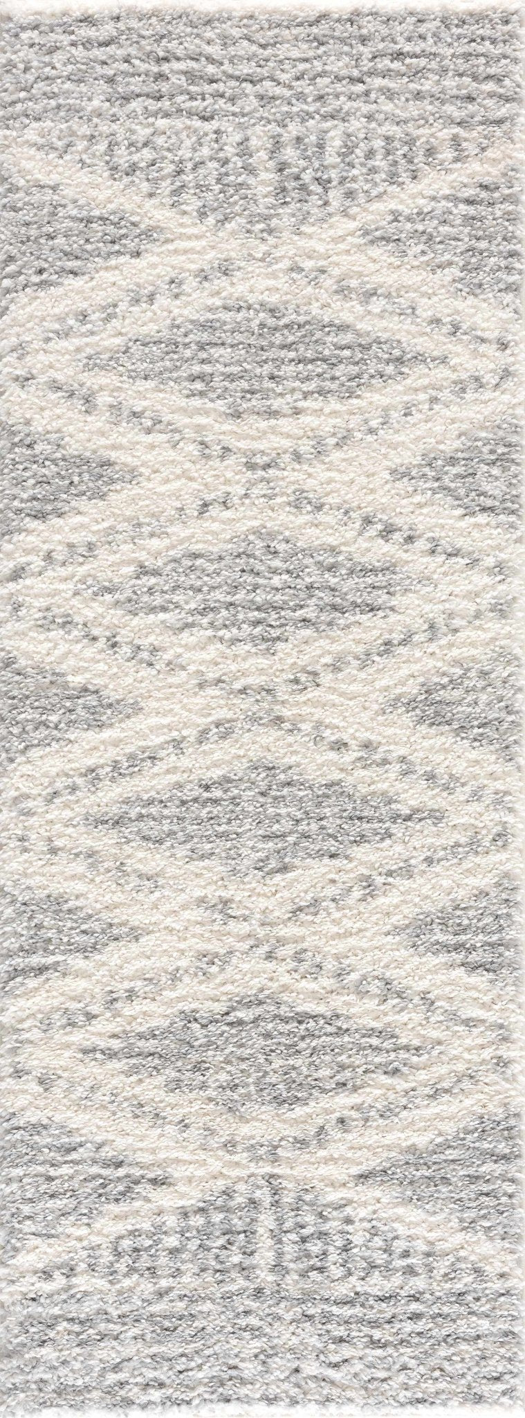 Modern Contemporary Beige and Gray Geometric Design Plush pile Area Rug - The Rug Decor