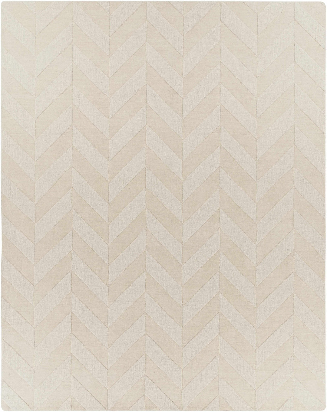 Modern Contemporary Beige Medium Pile Hand Loomed Wool Area Rug - The Rug Decor