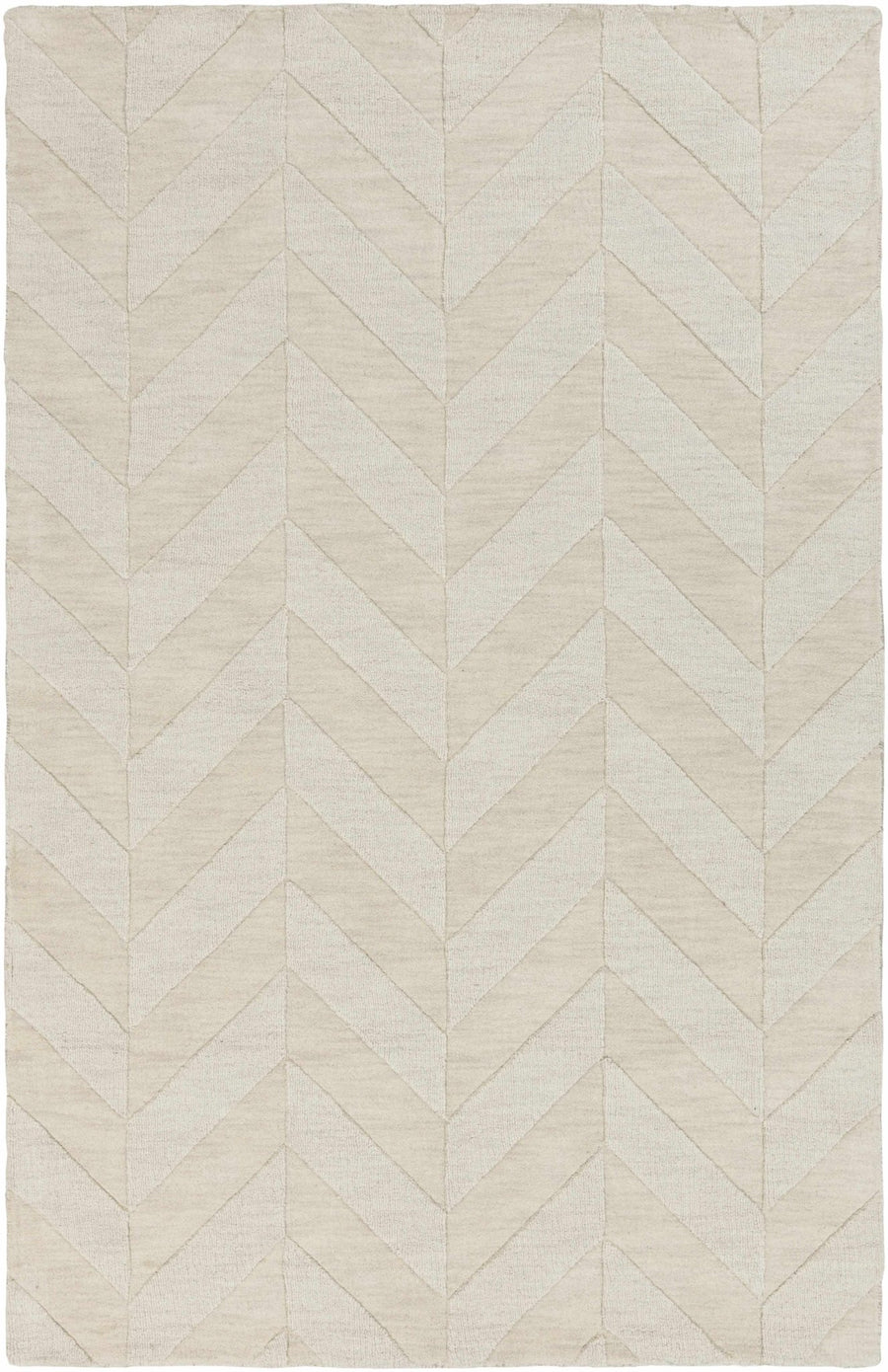 Modern Contemporary Beige Medium Pile Hand Loomed Wool Area Rug - The Rug Decor