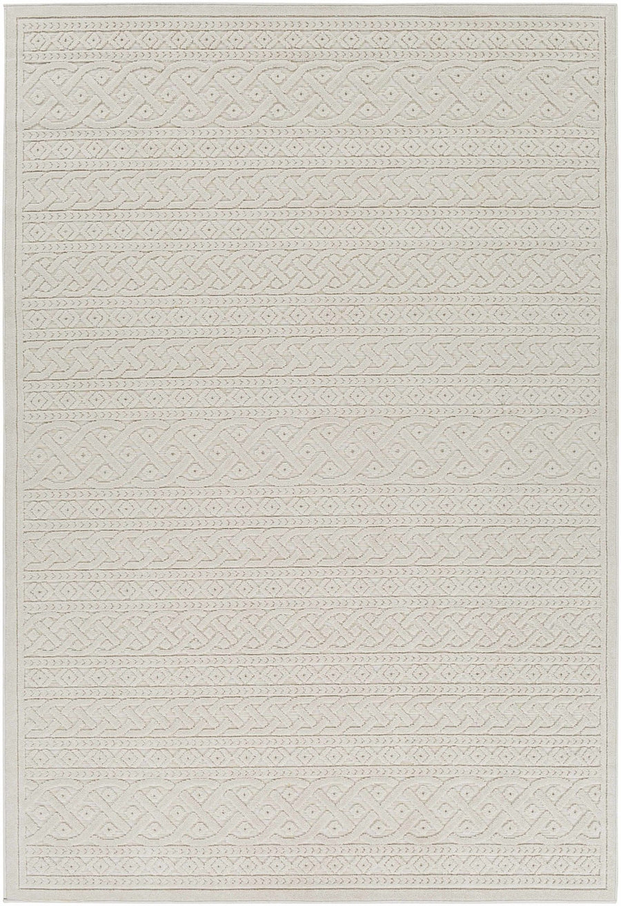 Modern Contemporary Beige Outdoor Safe High Low Pile Area Rug - The Rug Decor