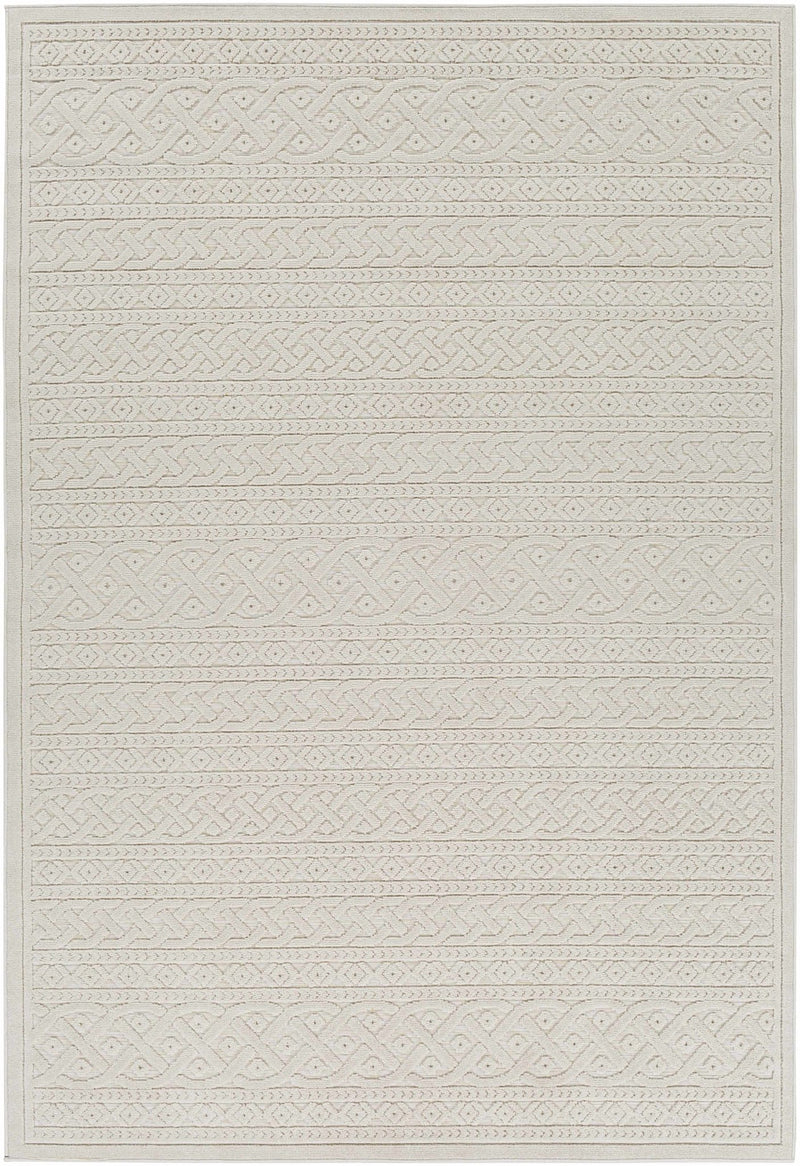 Modern Contemporary Beige Outdoor Safe High Low Pile Area Rug - The Rug Decor