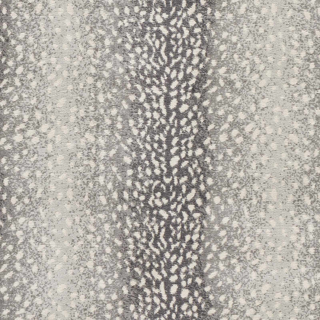Modern Contemporary Charcoal, Gray and Ivory Leopard Print Low Pile Area Rug - The Rug Decor